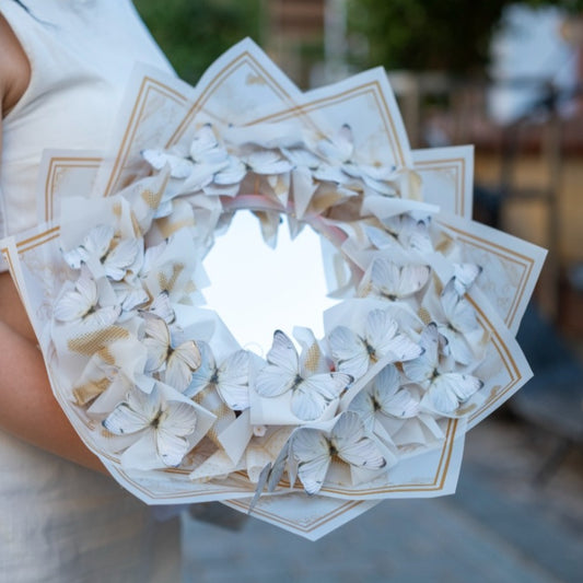 Led Işıklı Dokunmatik Aynalı Kelebek Buketi